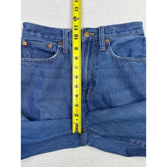 Madewell Baggy Straight Jeans Womens 24 Blue Medium Wash High Rise Relaxed Denim - Picture 13 of 16